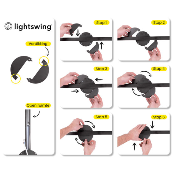 Lightswing® takto se montují krycí desky